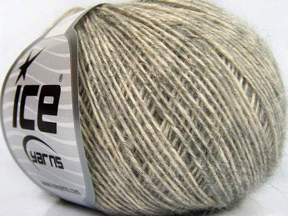 Lot of 8 Skeins Ice Yarns BABY ALPACA MERINO COTTON (22% Baby Alpaca 22% Extrafine Merino Wool) Yarn Grey