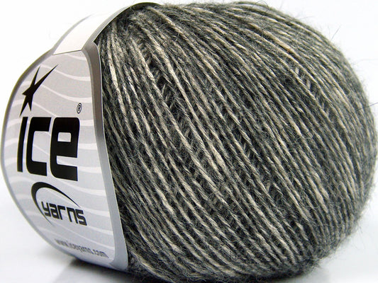Lot of 8 Skeins Ice Yarns BABY ALPACA MERINO COTTON (22% Baby Alpaca 22% Extrafine Merino Wool) Yarn Anthracite Black