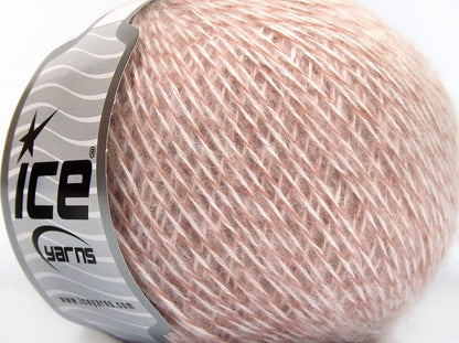 Lot of 8 Skeins Ice Yarns GALICIA (15% Wool) Hand Knitting Yarn Rose Pink White