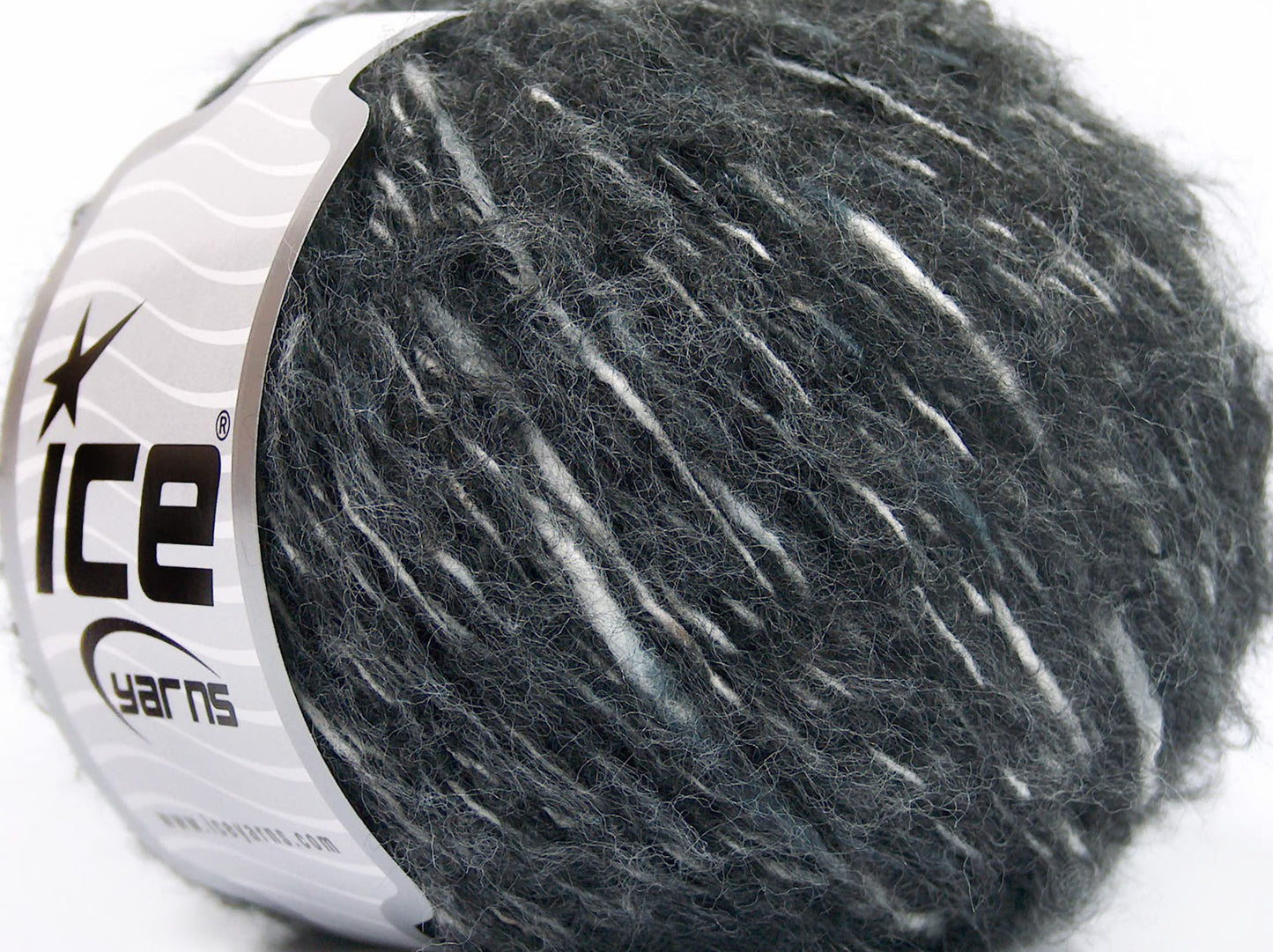 Lot of 8 Skeins Ice Yarns SALE WINTER (50% Wool) Yarn Black Grey White