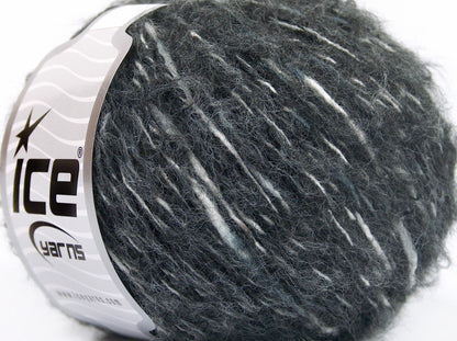 Lot of 8 Skeins Ice Yarns SALE WINTER (50% Wool) Yarn Black Grey White