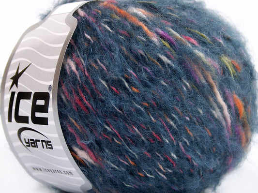 Lot of 8 Skeins Ice Yarns SALE WINTER (50% Wool) Yarn Navy Green Orange Red White