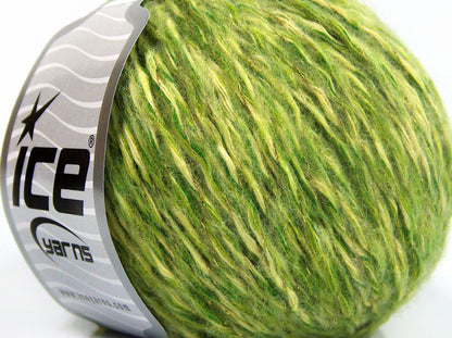 Lot of 8 Skeins Ice Yarns BASQUE (40% Wool) Hand Knitting Yarn Green Shades