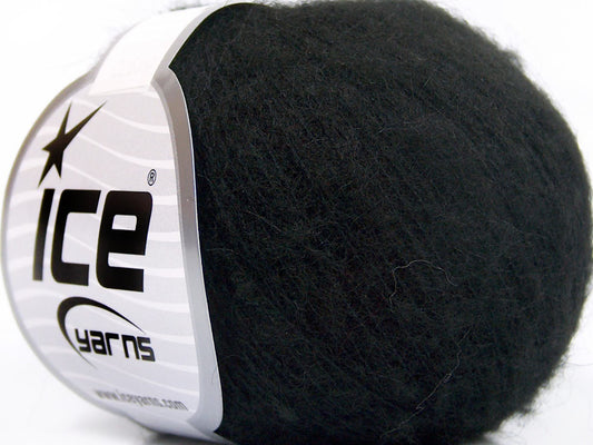 Lot of 10 Skeins Ice Yarns SUPERKID MOHAIR COMFORT (41% SuperKid Mohair 5% Merino Wool) Yarn Black