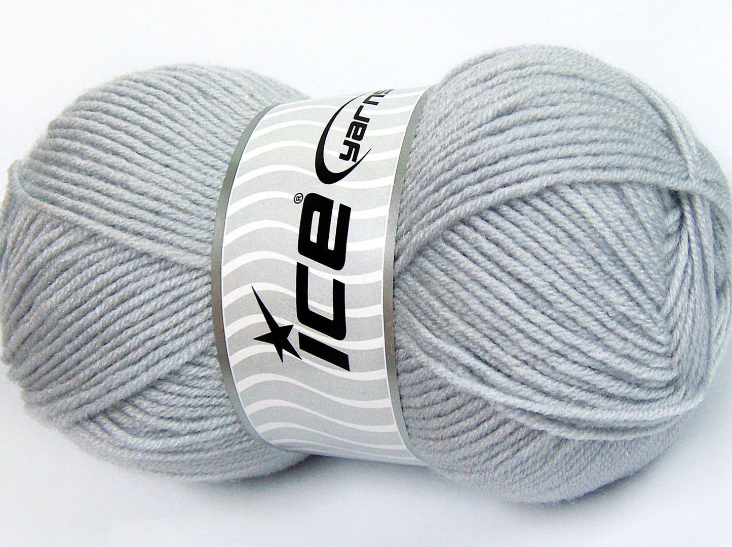 Lot of 4 x 100gr Skeins Ice Yarns FAVOURITE WOOL (50% Wool) Yarn Light Grey