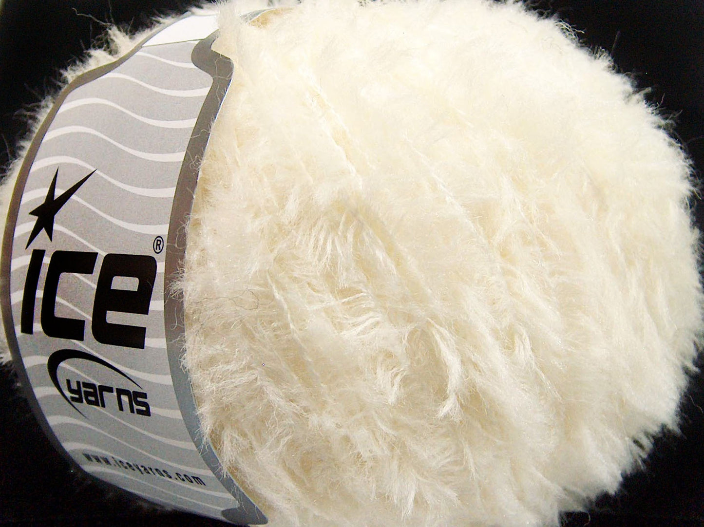 Lot of 8 Skeins Ice Yarns Wool SALE EYELASH (40% Wool 15% Viscose) Yarn Cream