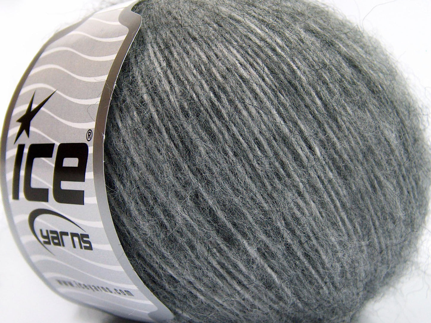 Lot of 8 Skeins Ice Yarns Mohair SALE WINTER (20% Mohair 25% Wool) Yarn Grey Shades