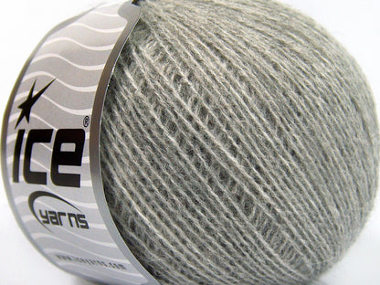 Lot of 8 Skeins Ice Yarns PRINCE (30% Baby Alpaca 35% Merino Wool) Yarn Light Grey
