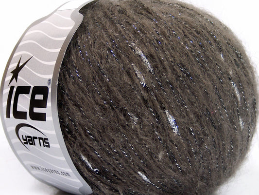 Lot of 8 Skeins Ice Yarns DORI MOHAIR (22% Mohair) Hand Knitting Yarn Brown