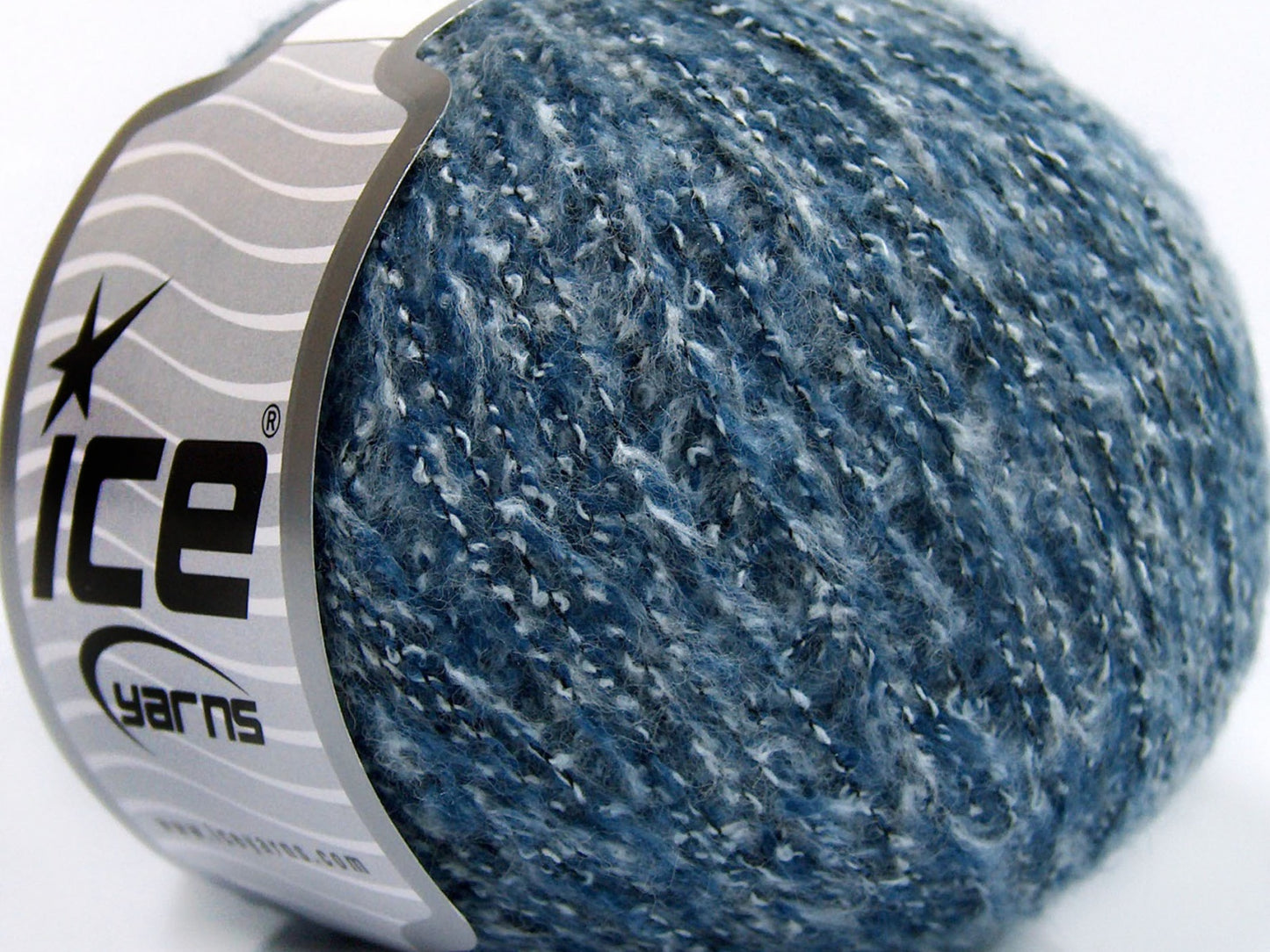 Lot of 8 Skeins Ice Yarns SALE WINTER (20% Wool 30% Cotton) Yarn Blue Shades Cream