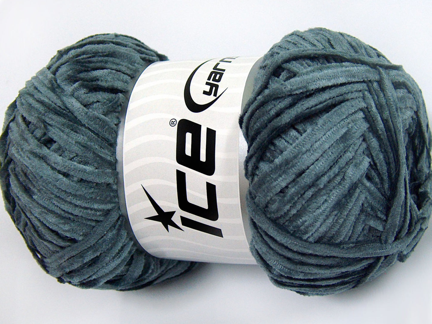 Lot of 4 x 100gr Skeins Ice Yarns CHENILLE LIGHT 100 (100% MicroFiber) Yarn Indigo Blue