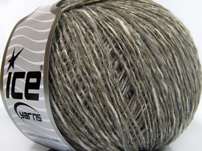 Lot of 8 Skeins Ice Yarns SALE WINTER (60% Wool) Yarn Light Khaki White