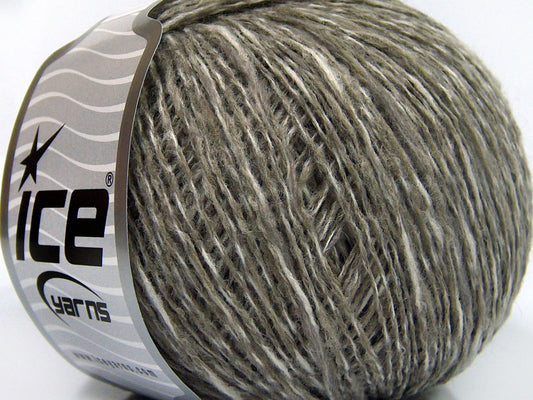 Lot of 8 Skeins Ice Yarns SALE WINTER (60% Wool) Yarn Light Khaki White