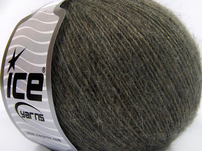 Lot of 8 Skeins Ice Yarns WOOL CORD SPORT (50% Wool) Yarn Dark Camel