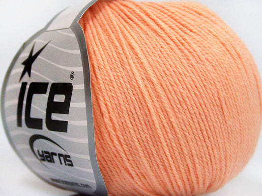 Lot of 8 Skeins Ice Yarns BABY MERINO SOFT (40% Merino Wool) Yarn Light Salmon