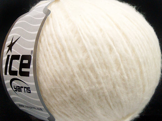 Lot of 8 Skeins Ice Yarns MAKO COTTON SOFTY (60% Mako Cotton) Yarn Cream