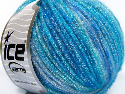 Lot of 8 Skeins Ice Yarns PARIS (30% Wool) Hand Knitting Yarn Turquoise Shades