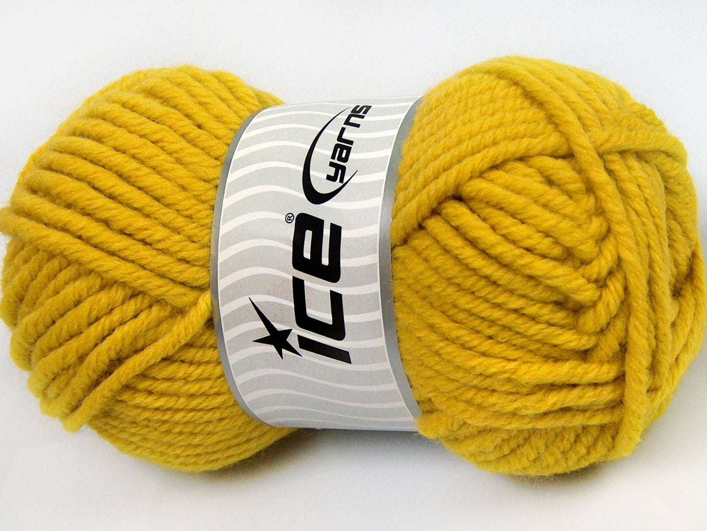 Lot of 4 x 100gr Skeins Ice Yarns ELITE WOOL SUPERBULKY (50% Wool) Yarn Yellow