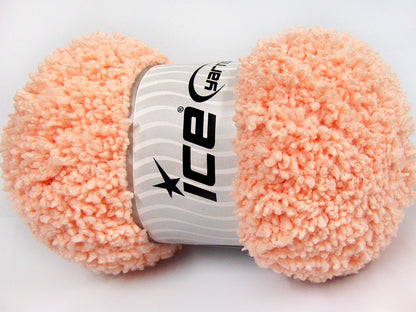 Lot of 4 x 100gr Skeins Ice Yarns BABY PUFFY Hand Knitting Yarn Light Salmon
