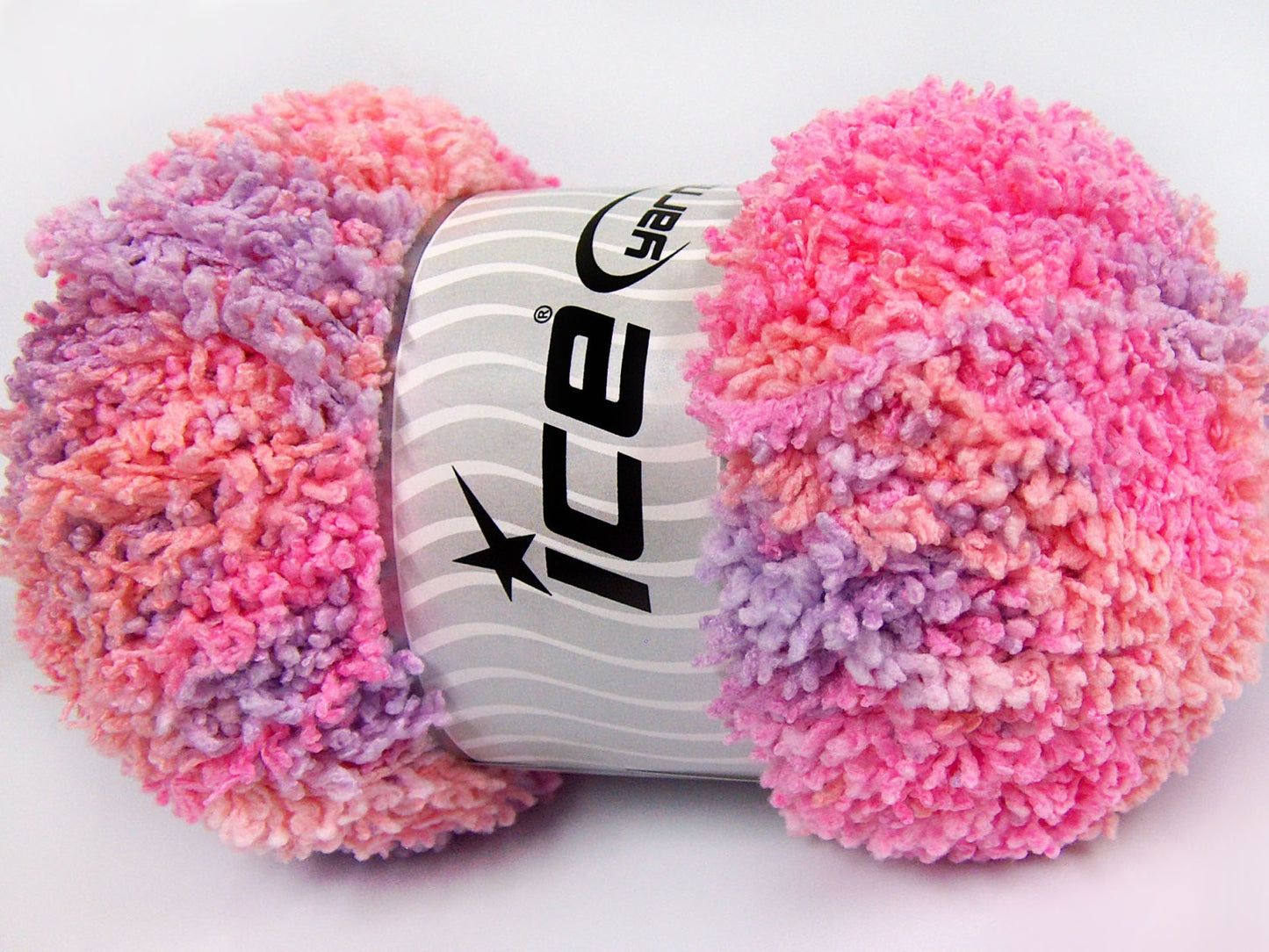 Lot of 4 x 100gr Skeins Ice Yarns BABY PUFFY Yarn Light Lilac Light Salmon Light Pink