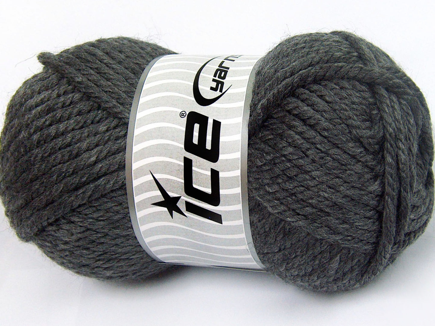 Lot of 2 x 200gr Skeins Ice Yarns SUPERWASH WOOL JUMBO (25% Superwash Wool) Yarn Dark Grey
