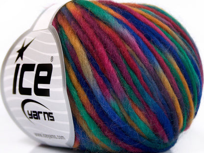 Lot of 6 Skeins Ice Yarns SALE LUXURY-PREMIUM (100% Wool) Yarn Rainbow
