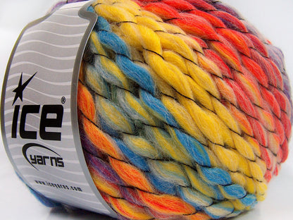 Lot of 2 x 150gr Skeins Ice Yarns ALPACA COLOR JUMBO (15% Alpaca 15% Wool) Yarn Neon Pink Yellow Blue Lilac Green