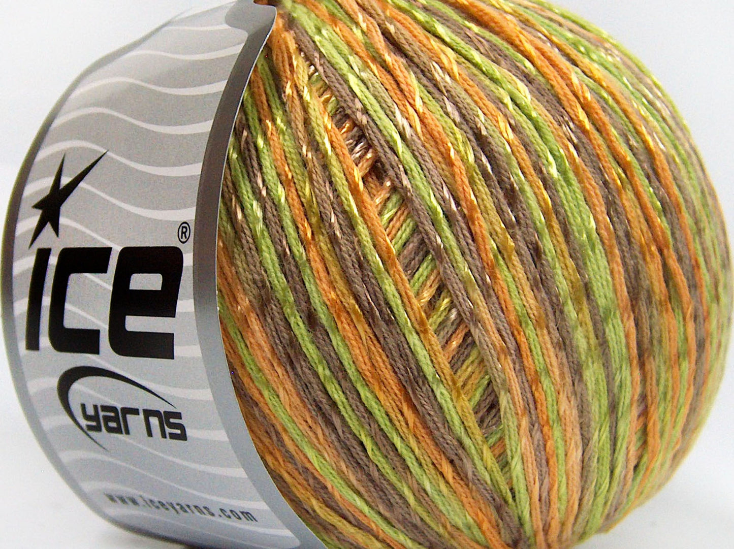 Lot of 4 x 100gr Skeins Ice Yarns SUMMER (70% Mercerized Cotton 30% Viscose) Yarn Camel Green Gold