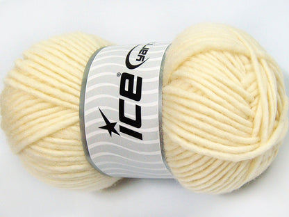 Lot of 4 x 100gr Skeins Ice Yarns FELTING WOOL (100% Wool) Yarn Cream