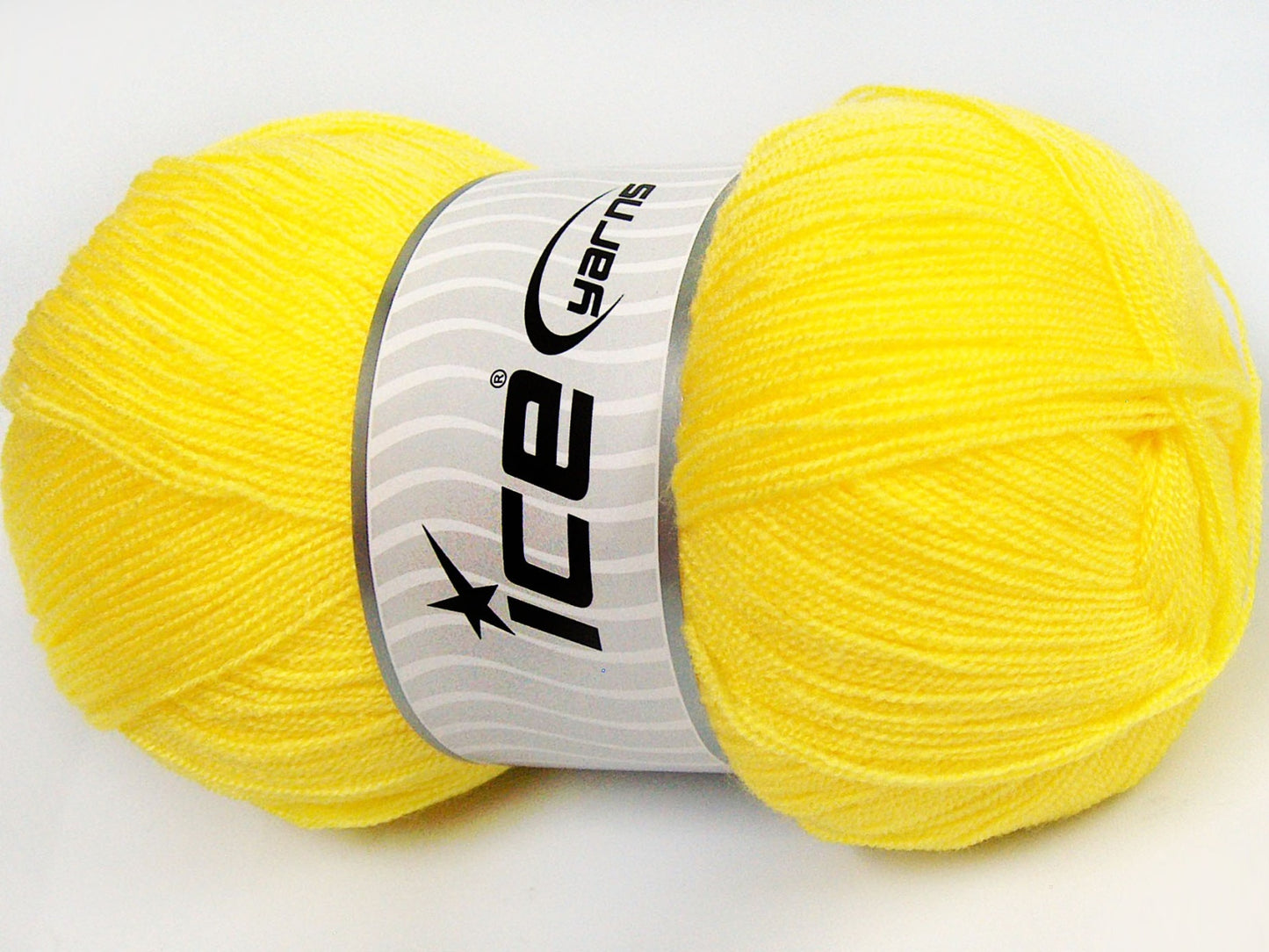 Lot of 4 x 100gr Skeins Ice Yarns KRISTAL Hand Knitting Yarn Neon Yellow