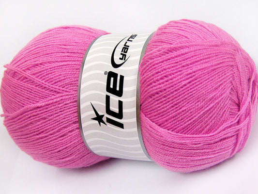 Lot of 4 x 100gr Skeins Ice Yarns KRISTAL Hand Knitting Yarn Light Lilac