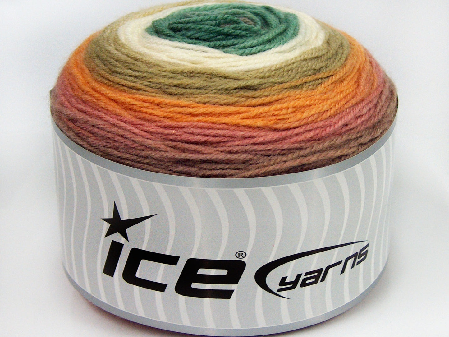 Lot of 2 x 150gr Skeins Ice Yarns CAKES WOOL DK (30% Wool) Yarn Green Cream Camel Gold Pink Rose Brown