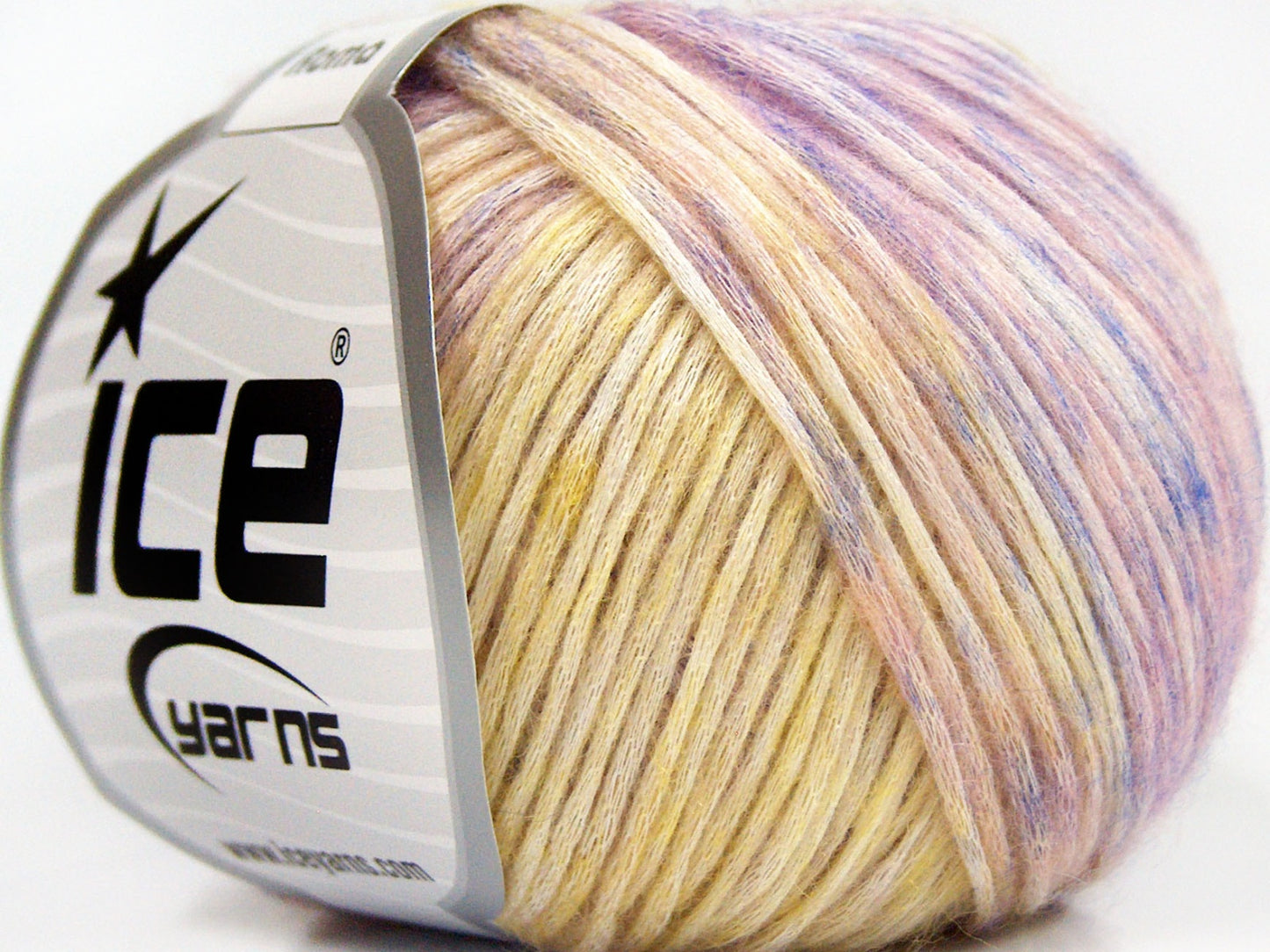 Lot of 6 Skeins Ice Yarns ROMA (26% Wool 74% Modal) Yarn Yellow Lilac Pink