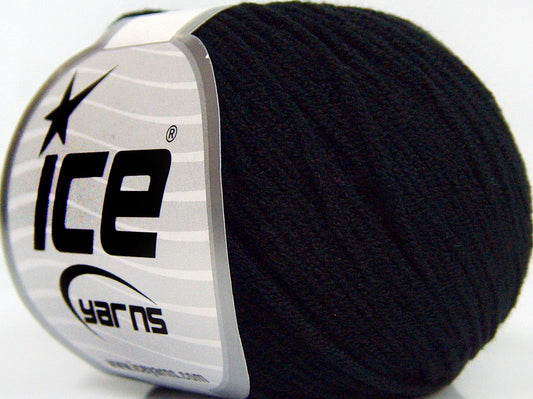 Lot of 8 Skeins Ice Yarns BABY MODAL (55% Modal) Hand Knitting Yarn Black