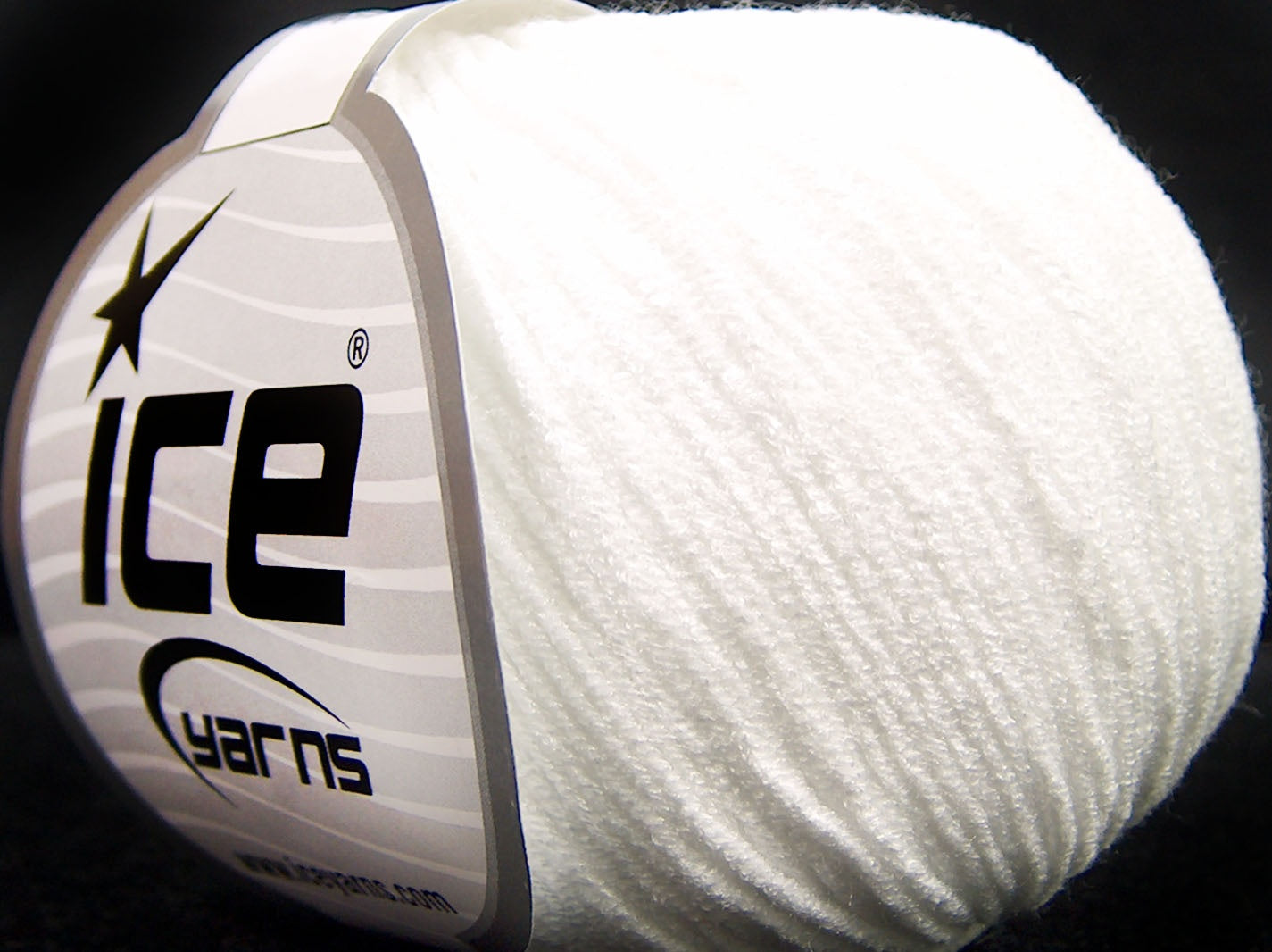 Lot of 8 Skeins Ice Yarns BABY MODAL (55% Modal) Hand Knitting Yarn White