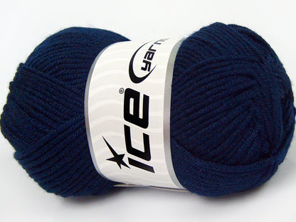 Lot of 8 Skeins Ice Yarns ELITE BABY Hand Knitting Yarn Dark Navy