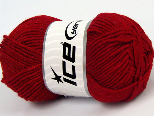 Lot of 8 Skeins Ice Yarns ELITE BABY Hand Knitting Yarn Red