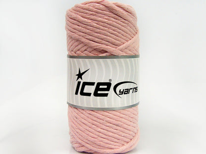 250 gr ICE YARNS NATURAL COTTON JUMBO (100% Cotton) Yarn Baby Pink