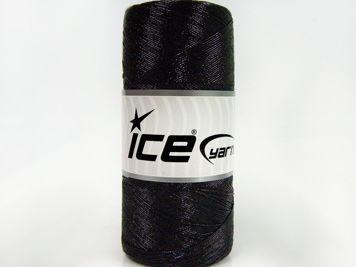 Lot of 2 x 200gr Skeins Ice Yarns METALLIC COTTON (30% Cotton) Yarn Black