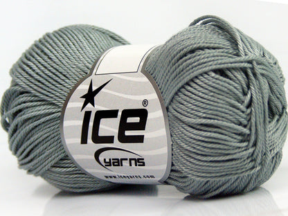 Lot of 6 Skeins Ice Yarns GIZA COTTON Hand Knitting Yarn Grey