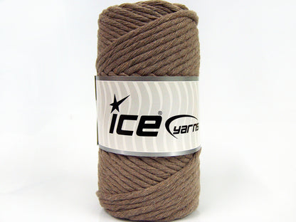 250 gr ICE YARNS NATURAL COTTON JUMBO (100% Cotton) Hand Knitting Yarn Camel