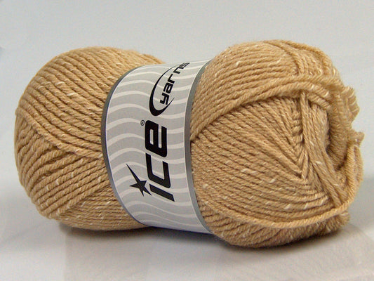 Lot of 4 x 100gr Skeins Ice Yarns NATURAL BABY (10% Bamboo 14% Cotton) Yarn Light Camel Cream