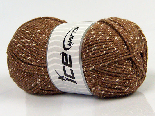 Lot of 4 x 100gr Skeins Ice Yarns NATURAL BABY (10% Bamboo 14% Cotton) Yarn Light Brown Cream