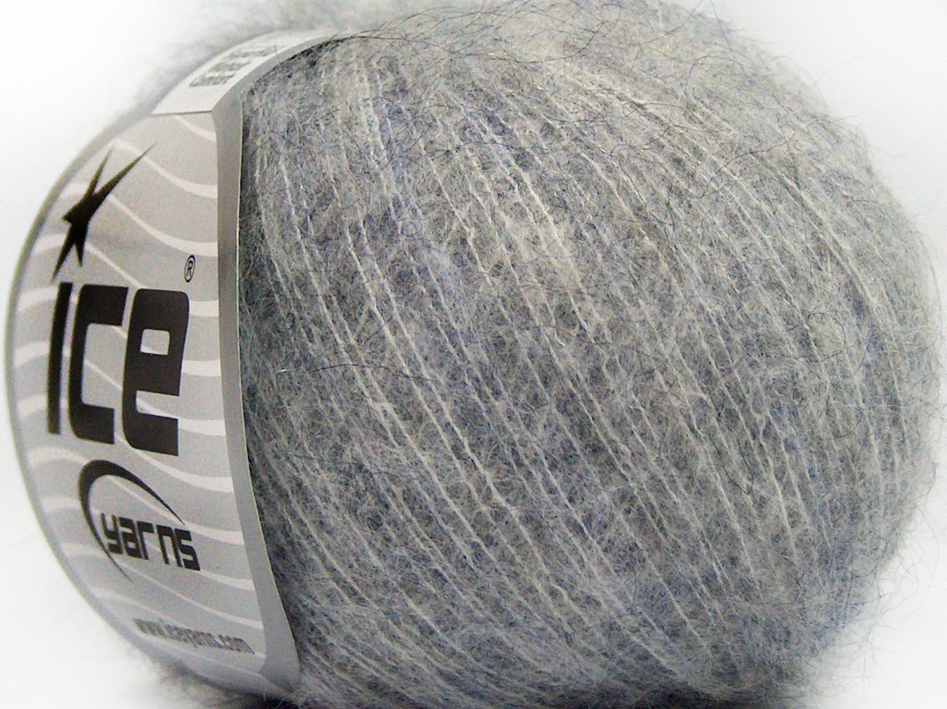 Lot of 10 Skeins Ice Yarns SUPERKID MOHAIR COMFORT (41% SuperKid Mohair 11% Merino Wool) Yarn Light Grey Light Lilac