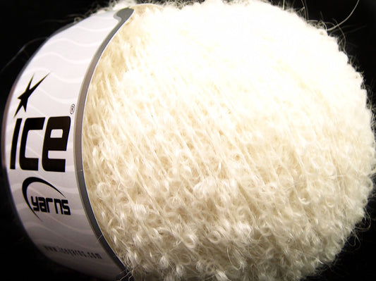 Lot of 8 Skeins Ice Yarns SALE LUXURY-PREMIUM (41% Alpaca Superfine 41% Kid Mohair) Yarn Ecru