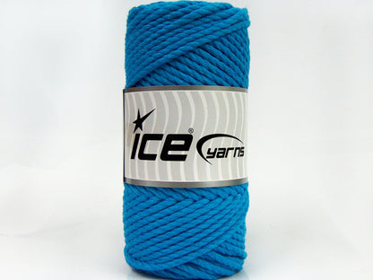 250 gr ICE YARNS COTTON ROPE (100% Cotton) Hand Knitting Yarn Turquoise