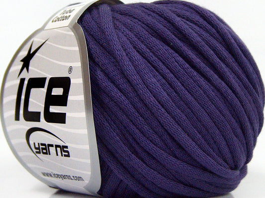 Lot of 8 Skeins Ice Yarns TUBE COTTON (70% Cotton) Hand Knitting Yarn Purple