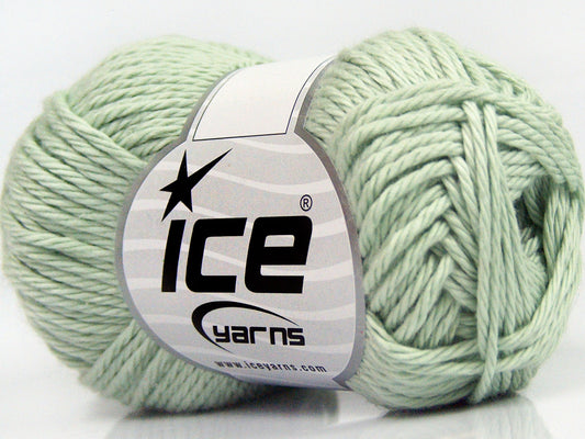 Lot of 8 Skeins Ice Yarns PURE COTTON (100% Cotton) Yarn Mint Green