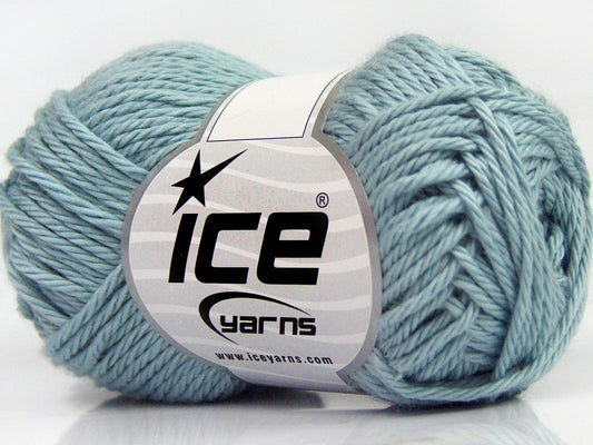 Lot of 8 Skeins Ice Yarns PURE COTTON (100% Cotton) Yarn Baby Blue