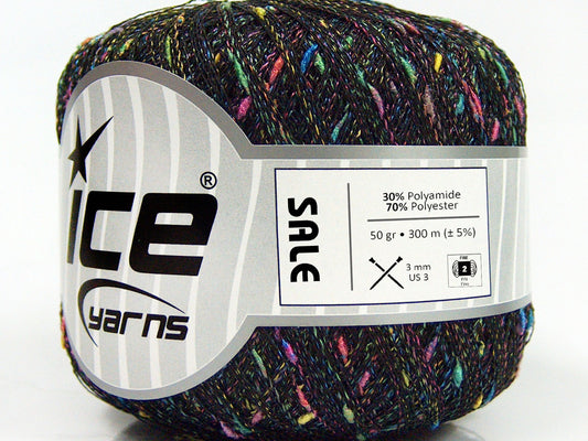 Lot of 6 Skeins Ice Yarns MISC SALE Yarn Black Pink Green Blue Gold